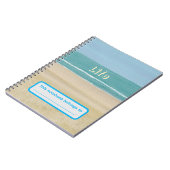 ライフ、海波ビーチ砂ノートブパーソナライズされたック ノートブック (左側)