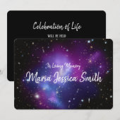 ライフ 紫銀河クラスター お祝い 招待状 (正面/裏面)