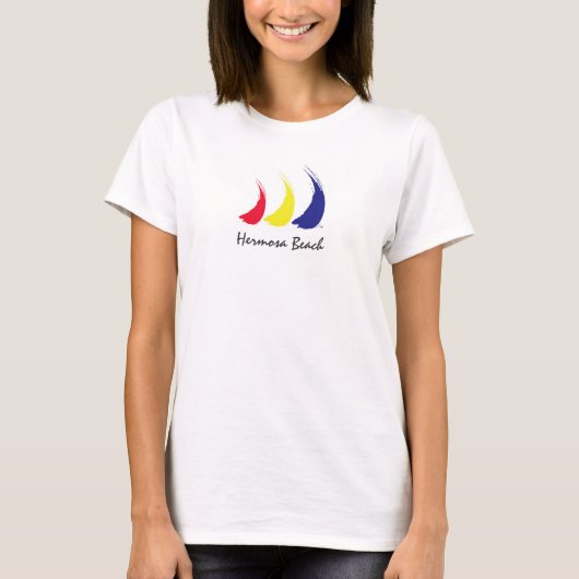 ライフa Breeze®_絵を描-The-Wind_Hermosaビーチ Tシャツ (正面)