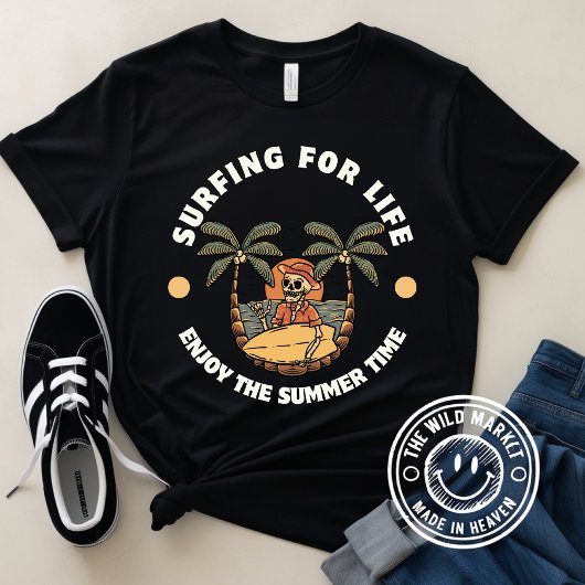 ライフTシャツ用ブラック&イエローサーフィン Tシャツ