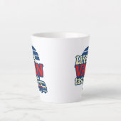 ライフVANtasticレッドクリームブルー版 カフェラテマグ (正面)