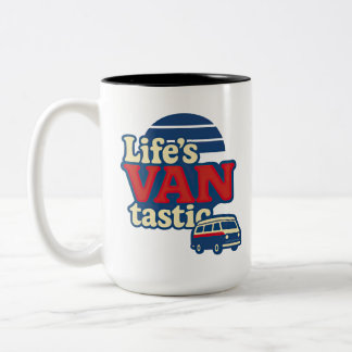 ライフVANtasticレッドクリームブルー版 ツートーンマグカップ