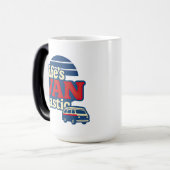 ライフVANtasticレッドクリームブルー版 モーフィングマグカップ (正面左)