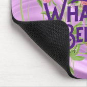 ライブあなた信じ引用文紫の薄紫フローラ マウスパッド (コーナー)