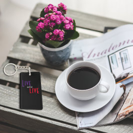 ライブとライブの諺を黒 キーホルダー