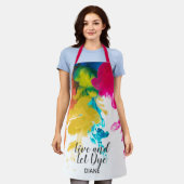 ライブとレット染料-渦巻き色 エプロン (着用した状態)