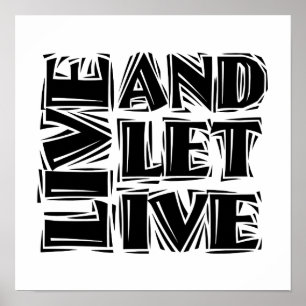 ライブとLet Live 12ステップリカバリスローガン引用文 ポスター