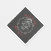 ライブに生まれ乗るスカルのバイクもしくは自転車に乗る人に乗る スタンダードランチョンナプキン (角)