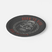 ライブに生まれ乗るスカルのバイクもしくは自転車に乗る人に乗る ペーパープレート (アングル)