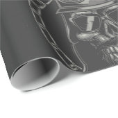 ライブに生まれ乗るスカルのバイクもしくは自転車に乗る人に乗る ラッピングペーパー (ロールコーナー)