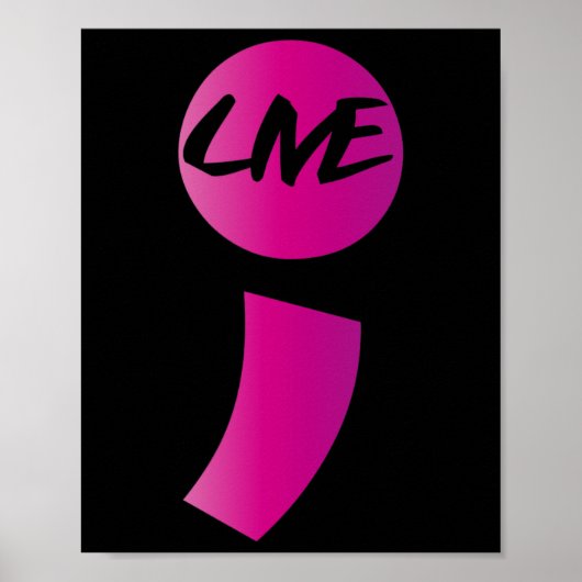 ライブのセミコロン自殺認識度自殺の減少 ポスター (正面)