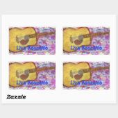 ライブアコースティックギター 長方形シール (シート)