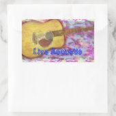 ライブアコースティックギター 長方形シール (バッグ)