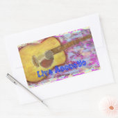 ライブアコースティックギター 長方形シール (封筒)