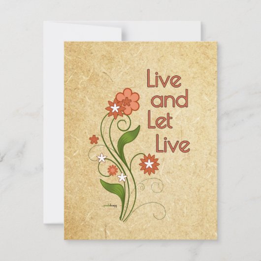 ライブアンドレットライブ(12ステッププログラム) 招待状 (正面)