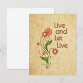 ライブアンドレットライブ(12ステッププログラム) 招待状 (正面/裏面)