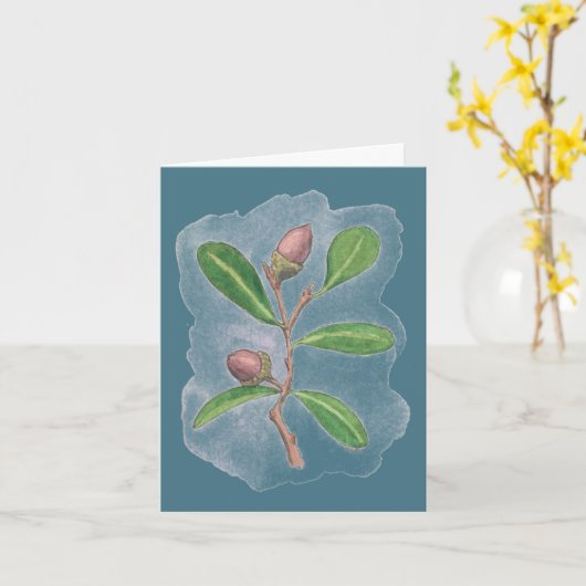 ライブオークカード – 青 カード (黄色い花)