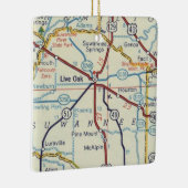 ライブオークスワニー川の地図 セラミックオーナメント (右)
