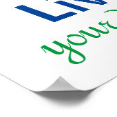 ライブザドリームやる気を起こさせる引用文 ポスター (角)