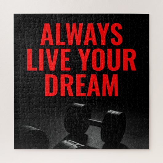 ライブザドリームボディビルトレーニングフィットネス ジグソーパズル (縦)