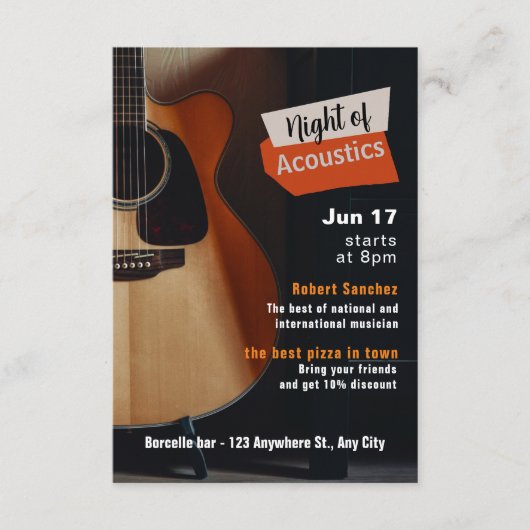 ライブショーイベント招待状 エンクロージャーカード (正面)