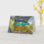 ライブシンプル感動的やる気を起こさせるビーチシンボルや象徴 カード (黄色い花)