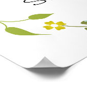 ライブシンプル黄色のフローラリースポスター ポスター (角)