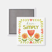 ライブシンプル・感動的スクエアマグネット マグネット (正面/裏面)