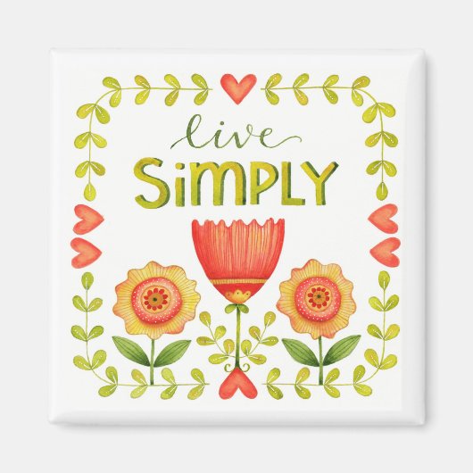 ライブシンプル・感動的スクエアマグネット マグネット (正面)