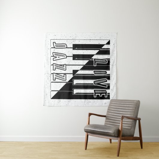 ライブジャズ書道幻影ロゴレタリング タペストリー (インサイチュ(横))