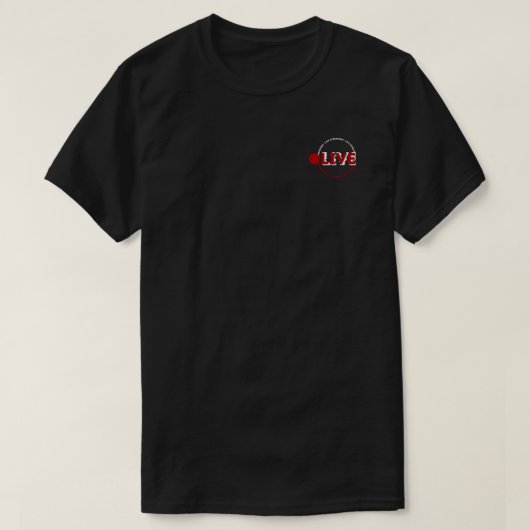 ライブストリーミングシャツ Tシャツ (デザイン正面)