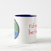 ライブストリーム魚釣りツートーンコーヒーマグ ツートーンマグカップ (中央)