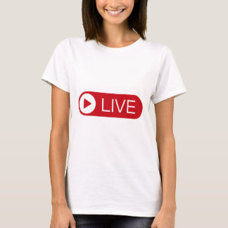 ライブストリームTシャツ - "Live"ロゴグラフィックTee Tシャツ