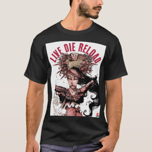 ライブダイリロードアートブラックTシャツ Tシャツ