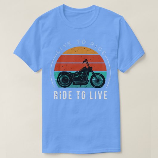 ライブツーライドヴィンテージバイクバイクもしくは自転車に乗る人1 Tシャツ (デザイン正面)
