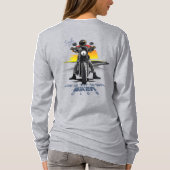 ライブツーライド（オートバイ） |女性の長袖 Tシャツ (裏面)