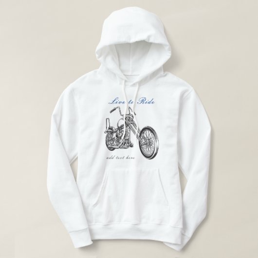 ライブツーライド、ライドツーライブベーシックフード付きスウェットシャツSweatshirt パーカ (デザイン正面)
