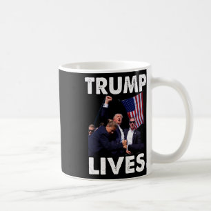 ライブドナルドトランプマグショット – 決して降伏 コーヒーマグカップ