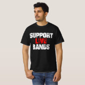 ライブバンドのサポート Tシャツ (正面フル)