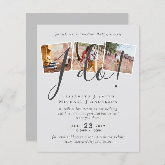 ライブビデオチャ結婚ットまたはカップルのシャワー招待状 (正面/裏面)