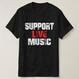 ライブミュージックのサポート Tシャツ
