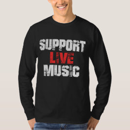 ライブミュージックのサポート Tシャツ
