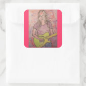 ライブミュージックガールスケッチ スクエアシール (バッグ)