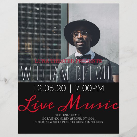 ライブミュージックコンサートフライヤー チラシ (正面)