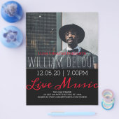 ライブミュージックコンサートフライヤー チラシ (シングル)