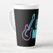 ライブミュージックネオンギター カフェラテマグ (左アングル)