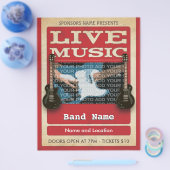 ライブミュージックバンドフォトレッド チラシ (シングル)