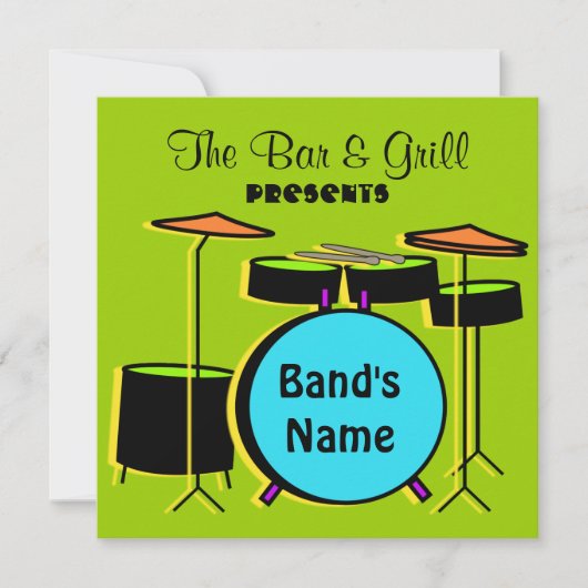 ライブミュージック招待状 招待状 (正面)