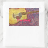 ライブミュージック 長方形シール (バッグ)