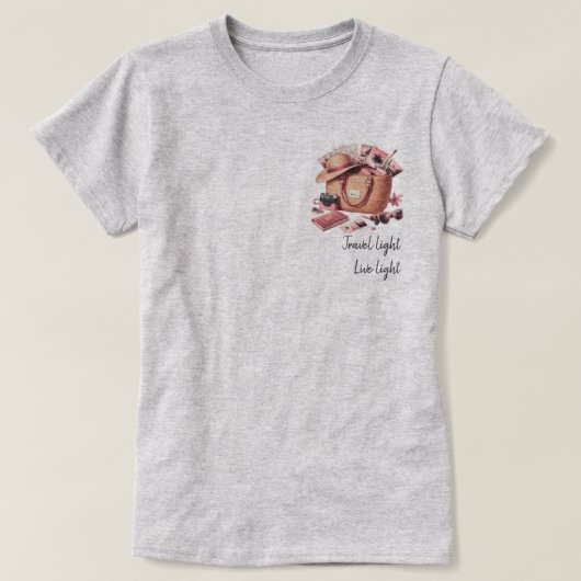 ライブライト、トラベルライト Tシャツ (デザイン正面)